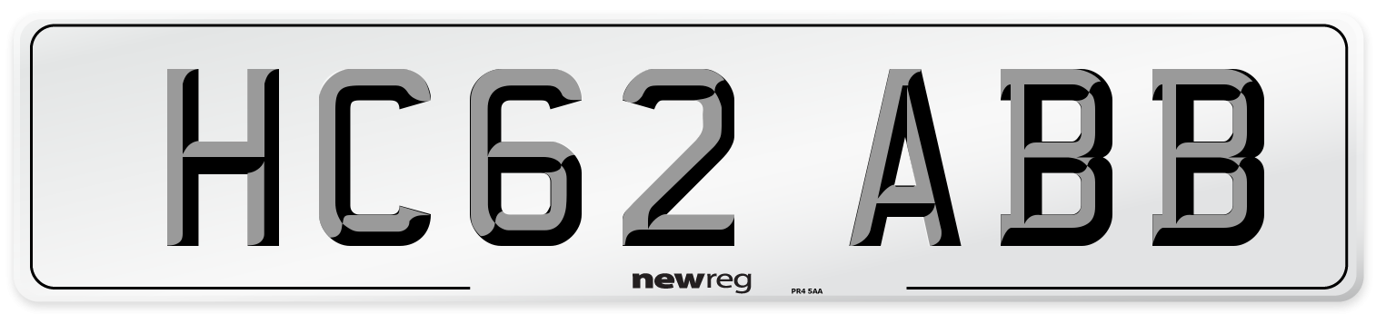 HC62 ABB Number Plate from New Reg